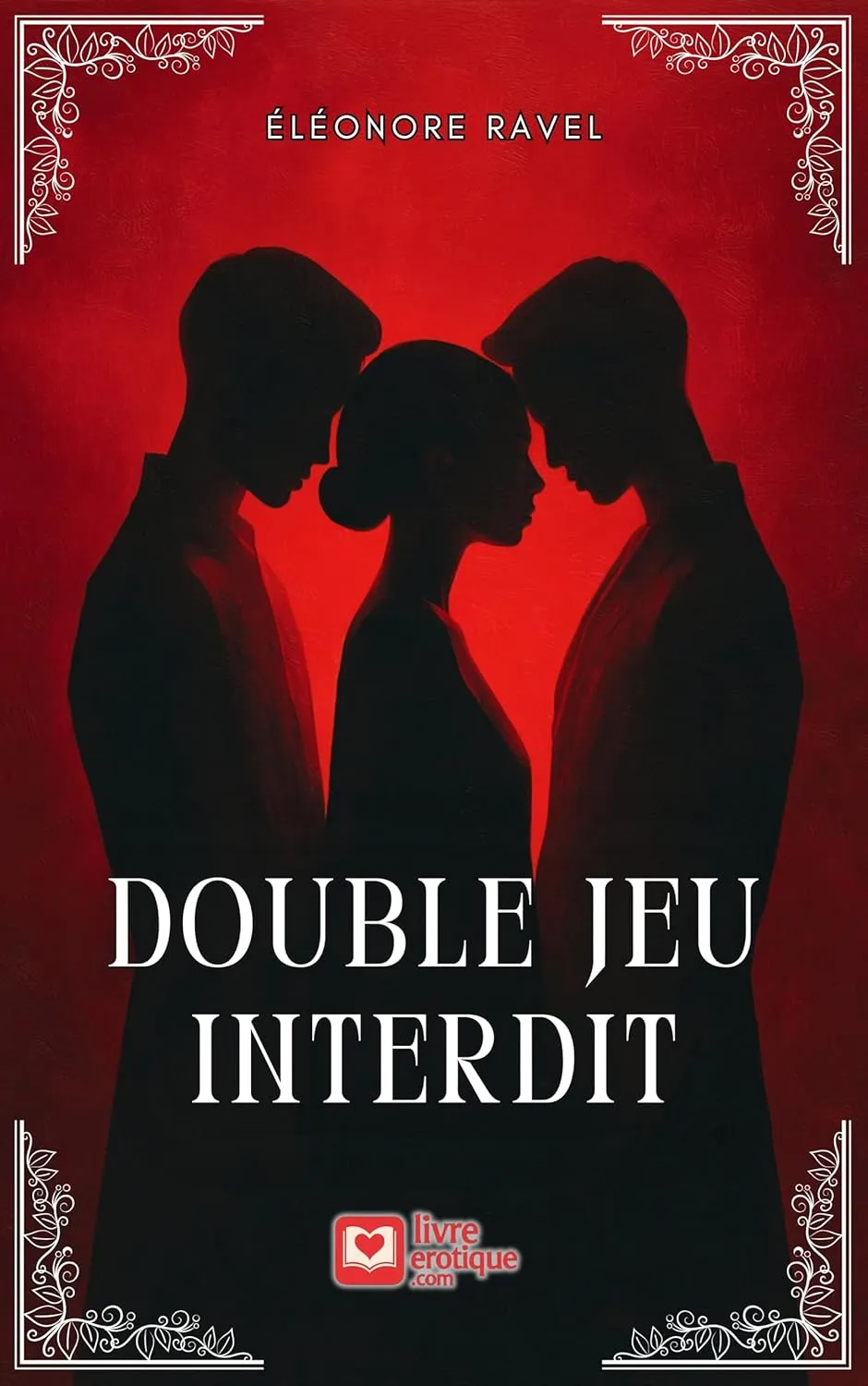 Couverture du roman érotique "DOUBLE JEU INTERDIT" par Éléonore Ravel - Livre LGBTQ+ disponible sur Amazon